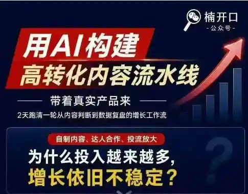 小红书AI高转化内容实战课:6大智能体+用户洞察+爆文拆解,从内容策略到批量生产复制放大全流程